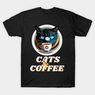 Cat Mother Coffee Lover T-Shirt